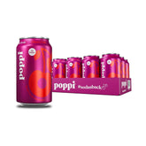 Poppi Prebiotic Soda, Sparkling Water & Fruit Juice, Cherry Cola, 12 Oz, 12 Pack