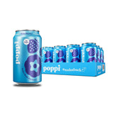 Poppi Prebiotic Soda, Sparkling Water & Fruit Juice, Wild Berry, 12 Oz, 12 Pack