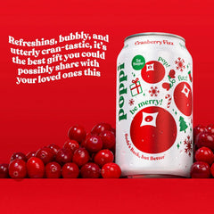 Poppi Prebiotic Soda, Cranberry Fizz, 12 Oz, 12 Pack