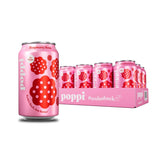 Poppi Prebiotic Soda, Raspberry Rose, 12 Oz, 12 Pack