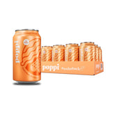 Poppi Prebiotic Soda, Sparkling Water & Fruit Juice, Orange Cream, 12 Oz, 12 Pack