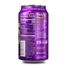 Poppi Prebiotic Soda, Grape, 12 Oz, 12 Pack