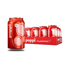 Poppi Prebiotic Soda, Classic Cola, 12 Oz, 12 Pack