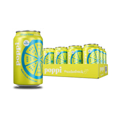 Poppi Prebiotic Soda, Ginger Lime, 12 Oz, 12 Pack