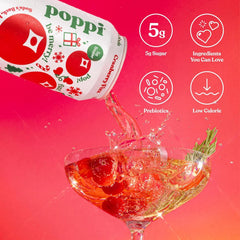 Poppi Prebiotic Soda, Cranberry Fizz, 12 Oz, 12 Pack