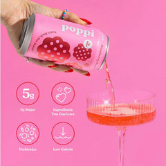 Poppi Prebiotic Soda, Party Starters, 12 Oz, 12 Pack