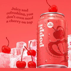 Poppi Prebiotic Soda, Shirley Temple, 12 Oz, 12 Pack
