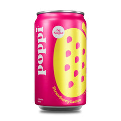Poppi Prebiotic Soda, Strawberry Lemon, 7.5 Fl Oz, 24 Pack