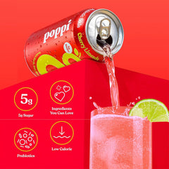 Poppi Prebiotic Soda, Short List, 12 Oz, 12 Pack
