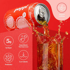 Poppi Prebiotic Soda, Classic Cola, 12 Oz, 12 Pack