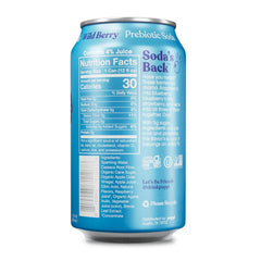 Poppi Prebiotic Soda, Sparkling Water & Fruit Juice, Wild Berry, 12 Oz, 12 Pack