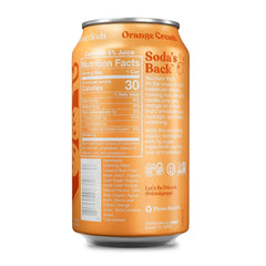 Poppi Prebiotic Soda, Sparkling Water & Fruit Juice, Orange Cream, 12 Oz, 12 Pack