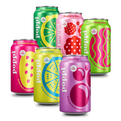 Poppi Prebiotic Soda, Party Starters, 12 Oz, 12 Pack