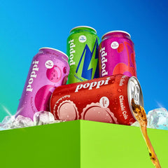 Poppi Prebiotic Soda, Soda Staples, 12 Oz, 12 Pack