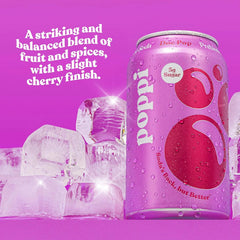 Poppi Prebiotic Soda, Sparkling Water & Fruit Juice, Doc Pop, 12 Oz, 12 Pack
