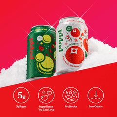 Poppi Prebiotic Soda, Naughty or Nice, 12 Oz, 12 Pack